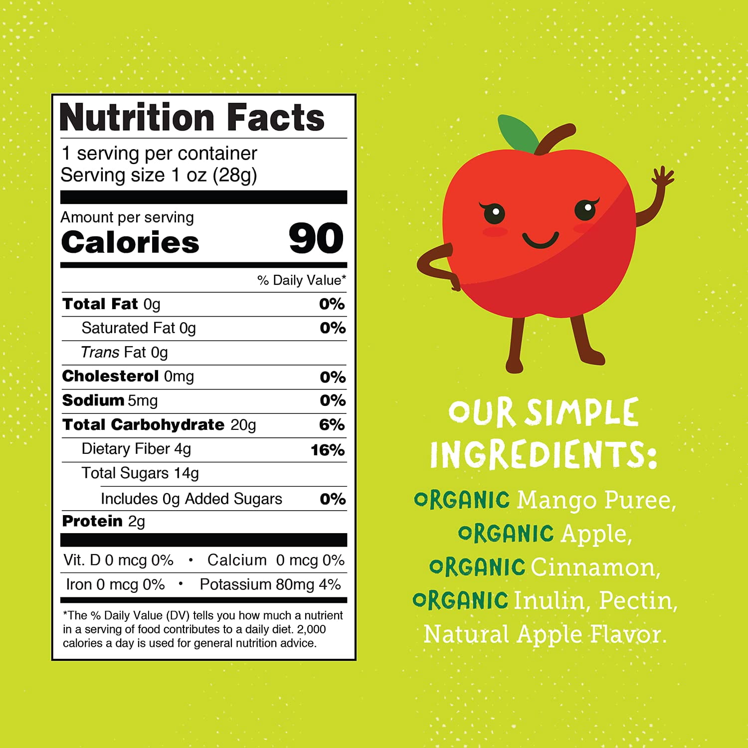APPLE & CINNA-SIDEKICK All Natural Healthy Fruit Snack Pack, Real Fruit Gluten Free, Non GMO, Vegan, Fiber packed, Low Fat, Kosher, Variety Pack, Great For Adding To Gift Box, 1.0 oz (Pack of 12)