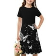 thumbnail image 2 of Rbaofujie Robe T-Shirt d'Été Douce à Manches Courtes pour Petites Filles, Robe Décontractée à Motif, 2 of 7