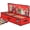 Red, variant on HOLDN' STORAGE Wrapping Paper Storage Container, Fits 27 Rolls Gift Wrap, Extra Pockets for Ribbons & Bows, Underbed Storage - Red