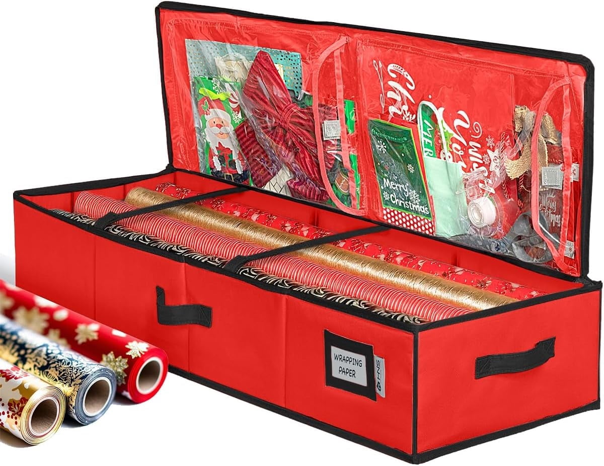 HOLDN' STORAGE Wrapping Paper Container Holds 27 Rolls