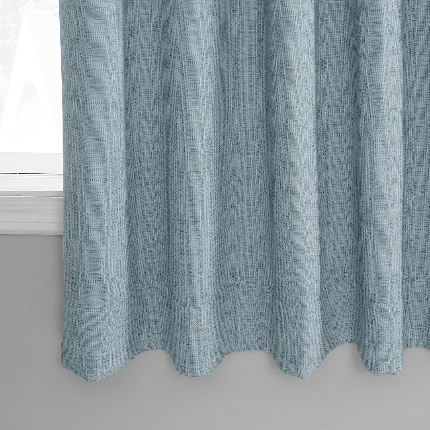 Half Price Drapes Gulf Blue Bellino Textured Faux Linen Room Darkening Curtains For Bedroom & Living Room Curtains(1 Panel), Curtains 63 Inches Long, 50W X 63L