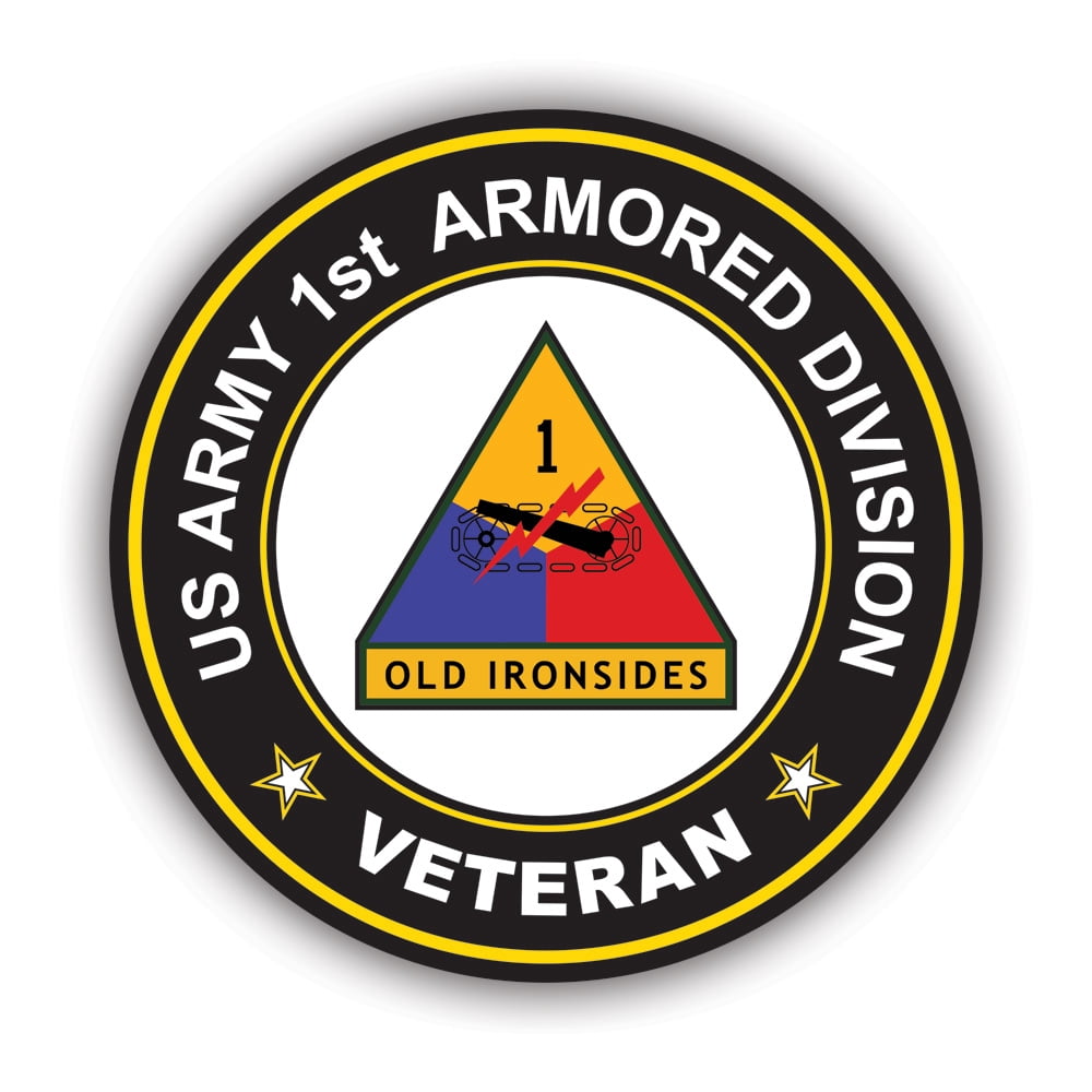 1st Armored Division Veteran Sticker Decal - Self Adhesive Vinyl ...