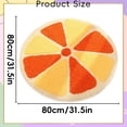 thumbnail image 4 of Flower Shaped Round Rug for Bedroom Living Room, Fluffy Circular Rug Washable Nursery Rug for Room Nonslip Indoor Floor Mat for Entryway, Lemon, 15.7x15.7 Inch, 4 of 8