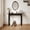 Black, variant on Muwuele 39.4" Walnut Console Table with Solid Rubberwood Top and Metal Frame, Narrow Mid-Century Sofa Table for Entryway and Hallway, Walnut