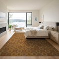 thumbnail image 3 of ODIKA 9'x12' Washable Area Rug Boho Mosaic Farmhouse Distressed Border Southwestern Vintage Flowing Dynamic for Master Suite, California King, Under Bed, Non-Shedding, Easy Care, 3 of 7