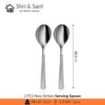 thumbnail image 2 of Stainless Steel New Stribes Serving Spoon Set Of 2 Pieces, Silver | Dishwasher Safe, 2 of 5