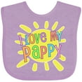thumbnail image 3 of Inktastic I Love My Pappy- Sun and Rainbow Letters Boys or Girls Baby Bib, 3 of 4