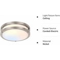 thumbnail image 6 of 13 inch Flush Mount LED Ceiling Light Fixture, 2700K/3000K/3500K/4000K/5000K Adjustable Ceiling Lights, Brushed Nickel Saturn Dimmable Lighting for Bathroom or Kitchen, ETL Listed - 2 Pack, 6 of 8