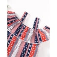 thumbnail image 3 of Newborn Baby Girl Clothes Suspender Top with Star Shaped Polka Dot and Vertical Stripe Stitching + Shorts Set 2PCs Infant Spring Summer Outfits, 3 of 5