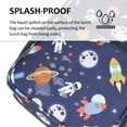 thumbnail image 6 of Tirrinia Small Insulated Lunch Bag for Men Women Kids, Portable Reusable Thermal Lunch Box Cooler Tote for Adults, Polyester, Space Blue, 6 of 10