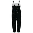 thumbnail image 4 of Lilgiuy Toddler Girls Halter Jumpsuits Trendy Glitter Printed Sleeveless Blackless One-Piece Rompers Bodysuit with Pockets for Picnic Park Travel(Black,4-5 Years), 4 of 5