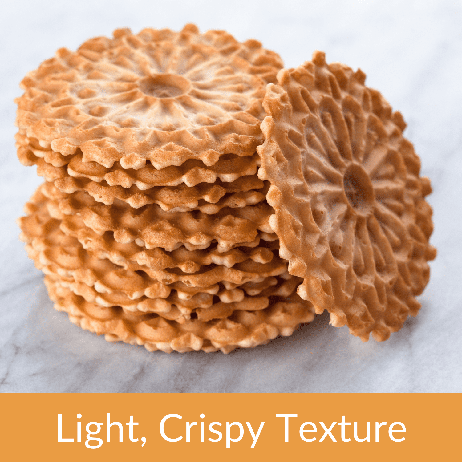 DeLallo Anise Pizzelle Cookies, Non-GMO, Kosher, 6 oz Container, (12 Pack)