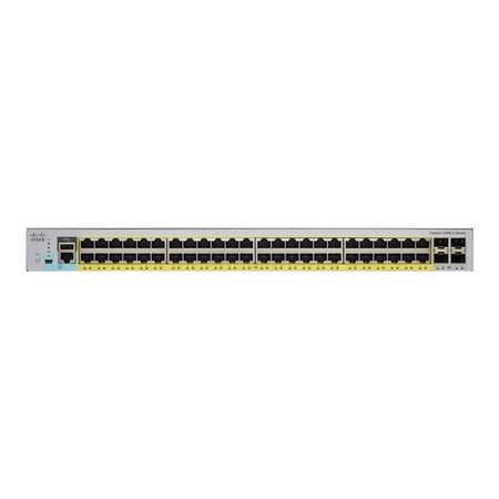 UPC: 0889728045681 | Cisco Catalyst 2960L-48PQ-LL – Switch – managed – 48 x 10/100/1000 (PoE+) + 4 x 10 Gigabit SFP+ (uplink) – desktop  rack-mountable – PoE+ (370 W)
