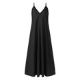 thumbnail image 4 of Sngxgn Women's Basic Bodycon Midi Dress Crewneck Sleeveless Casual Summer Tank Top Dresses(Black,M), 4 of 4