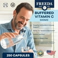thumbnail image 2 of Freeda Buffered Vitamin C 500 mg with Calcium | Non-Acidic Vitamin C for Sensitive Stomachs | Kosher, Vegan, Gluten Free | 250 Capsules, 2 of 6