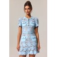 thumbnail image 2 of Vestido Bellabarnetten Mauris con botones de diamante de manga corta, 2 of 7