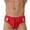 A274-Red, variant on Kalauyu Mens Swim Briefs with Quick Dry Bathing Suit Bottoms with Front Zipper, Cutout Design Swimwear