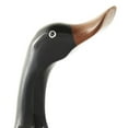 thumbnail image 5 of 16", 14", 11"H Black Wood Duck Sculpture with Brown Accents, by DecMode (3 Count), 5 of 9