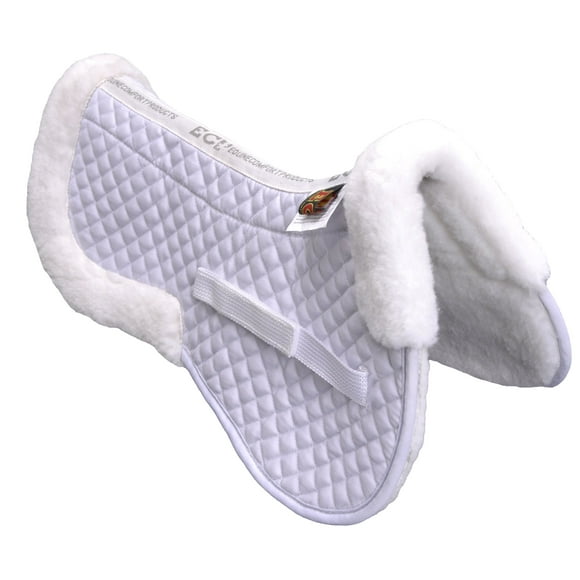 ECP Equine Comfort Products EuroTech Deluxe Poly-Wool Large Western Half Saddle Pad with Thermal Regulating, Durable, Shock-Absorbing Technology, for All Riding Styles, Fits Saddles 1
