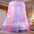 thumbnail image 2 of Mosquitera colgante de tela estilo princesa con forma de cúpula para cama, estilo europeo, de alambre de hierro, para colocar en el suelo, para adultos de 1,2 m, 2 of 5