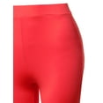 thumbnail image 4 of A2Y Women's Basic Yoga Polyester Mid Thigh High Rise Biker Bermuda Shorts Neon Coral M, 4 of 5