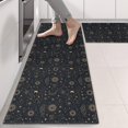 thumbnail image 2 of Kitchen Rugs Sets Of 2,Dark Blue Celestial Pattern Anti Fatigue Kitchen Mat Rugs Non Slip Washable,Decorative Kitchen Floor Mats for Kitchen,Sink,Laundry,17"X47", 2 of 5