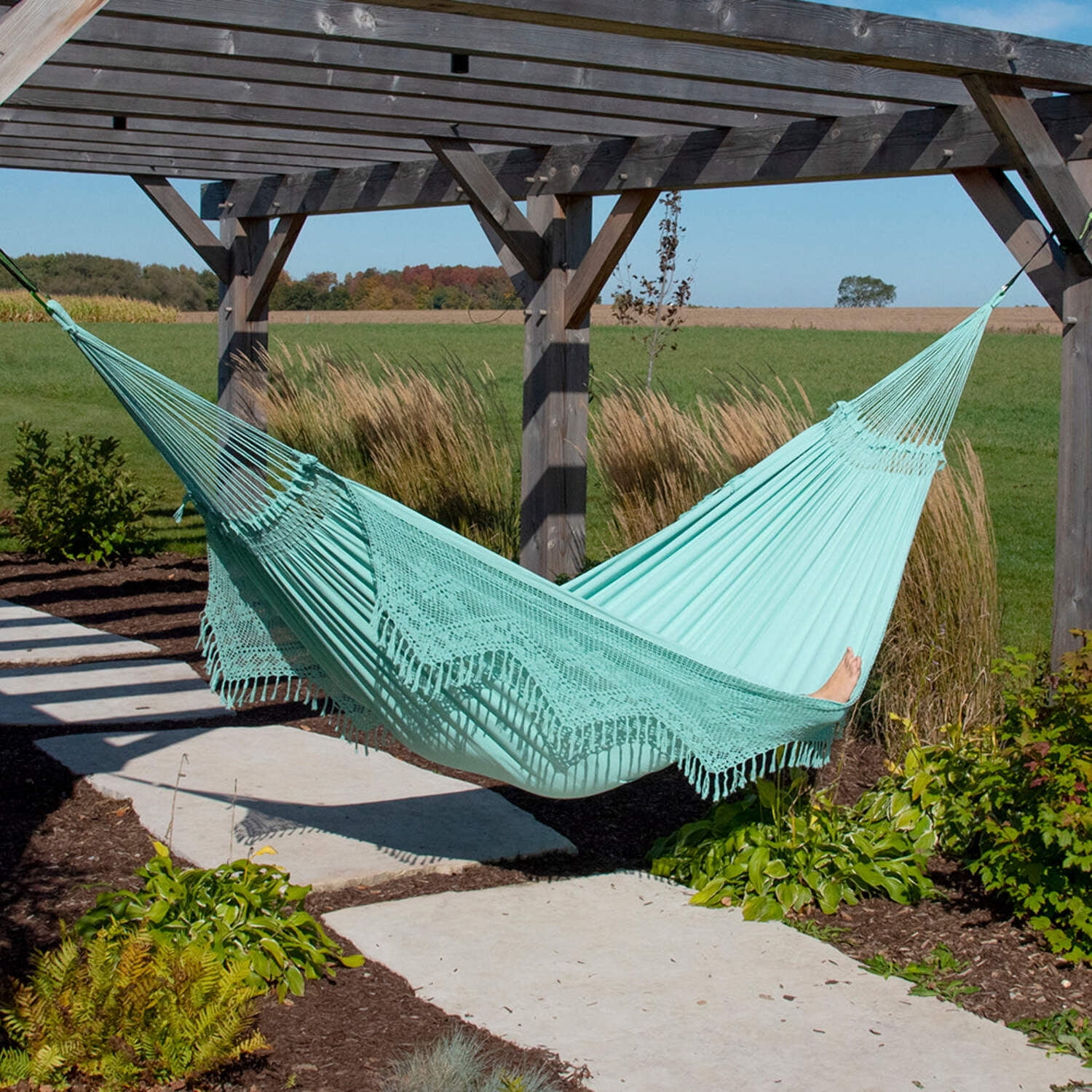 Vivere Authentic Brazilian Double 2-Person Hammock, Copacabana