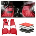 thumbnail image 5 of Leadwolf Car Floor Mats Carpet Compatible with CLA 2013-2019 Luxury Leather Waterproof Non-Slip Full Coverage Floor Liner Full Set Red, 5 of 10