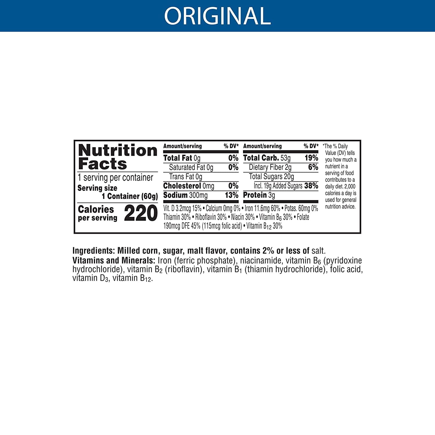 Frosted Flakes Cold Breakfast Cereal Cups, Good Source of 8 Vitamins and Minerals, Original, 7.87lb Case (60 Cups)