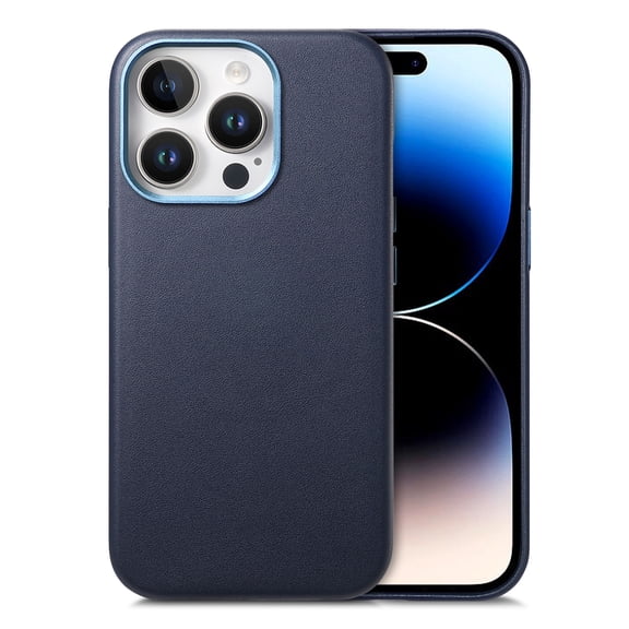for iPhone 14 Pro Max Magnetic Case, Compatible with Mag-Safe, Classic PU Leather Hybrid Phone Case, Anti-Scratch Microfiber Lining, Slim Shockproof Protective Cover for iPhone 14 Pro Max, Darkblue