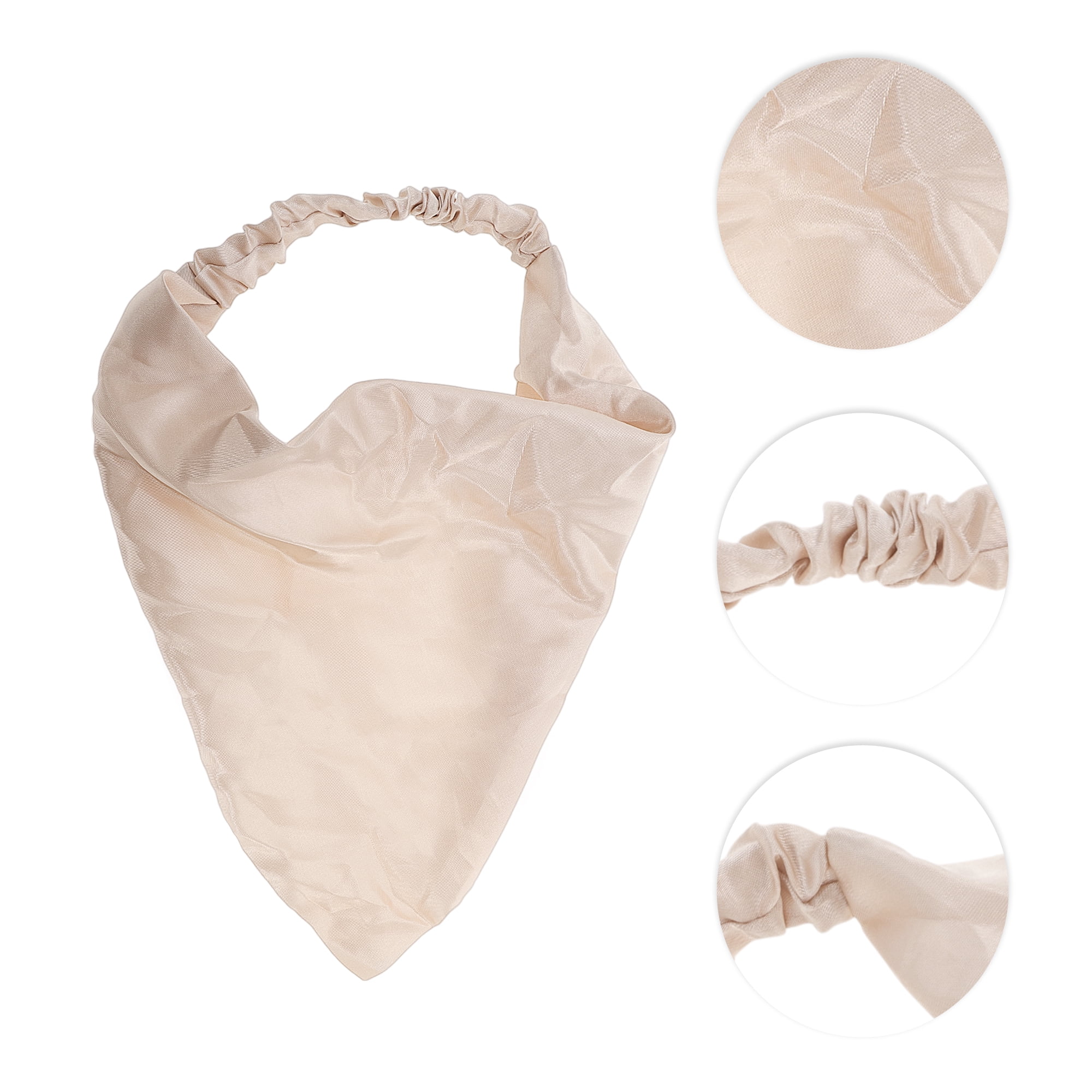 Unique Bargains 1pc Fashion Satin Headwrap for Everyday Use Beige