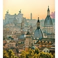 thumbnail image 3 of City Duvet Cover Set, View of Rome from Castel Sant'Angelo Italy Historical Landmark Vatican, Decorative 3 Piece Bedding Set with 2 Pillow Shams, Calking Size, Pale Salmon Ivory Green, by Ambesonne, 3 of 3