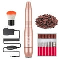 thumbnail image 1 of Taladro de uñas portátil Lima de uñas eléctrica Profesional 20000 RPM Máquina de manicura y pedicura Kit de taladro de lima de uñas con bandas de lijado Brocas y cepillos para uñas de gel acrílico(Oro, 1 of 5