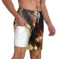 thumbnail image 3 of Picia Golden Sky Bald Eagle pattern Mens Swim Trunks with Compression Liner Stretch Beach Shorts Quick Dry with Zipper Pockets No-Chafing Board Shorts-Medium, 3 of 9