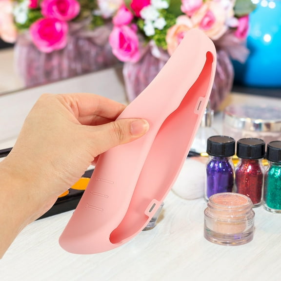 FRCOLOR Portable Eyeshadow Brush Case Silicone Makeup Pouch Travel Miss Pink