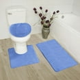 thumbnail image 3 of 3-Piece Bathroom Bath Mat Contour Rug Set with Toilet Lid Cover #6, 3 of 3