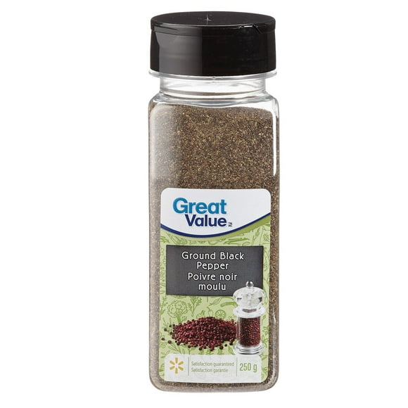 Poivre noir moulu de Great Value