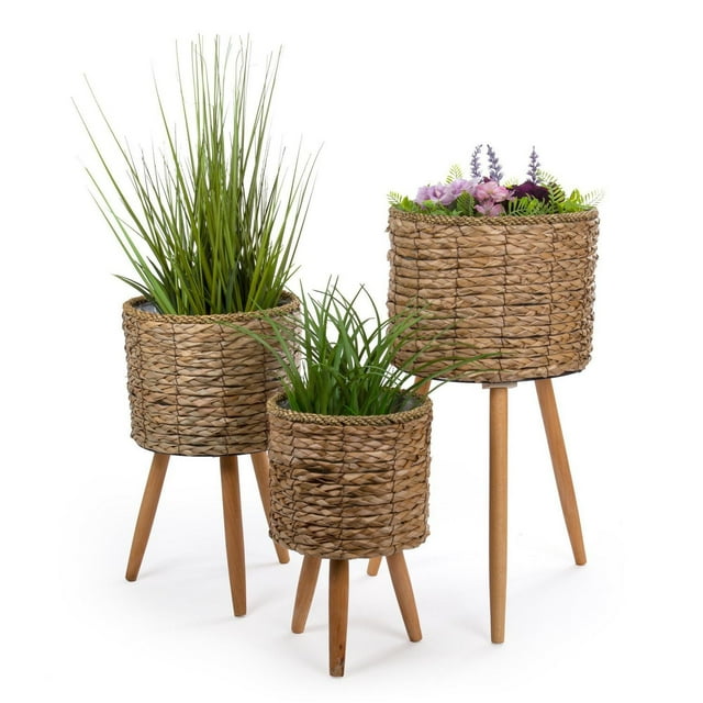 Truu Design Jardinière décorative à quenouilles avec pieds en bois