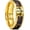 Gold-Camo Inlay, variant on Cross Ring for Men Silver Titanium Wedding Band Brown Camouflage Inlay Ring 8mm Width Faith Collection Comfort Fit Size 10