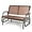 Brown, variant on BOBOKY 2 Person Patio Glider, Outdoor Swing Bench, Rocker Glider Loveseat Chair with Heavy-Duty Steel Frame, Breathable Seat Fabric, Rocking Lounge Chair for Poolside, Garden, Backyard, Porch,Black