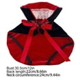 thumbnail image 3 of Pet Halloween Vampire Cape, Black Red Velvet Bat Bow Cloak, Gothic Cosplay Outfit For Cats Small Dogs, 3 of 6