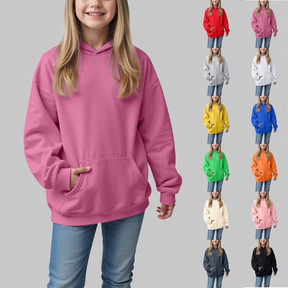7-8 Years Child Girls Sweatshirt Hooded Pullover Boys And Girls Sweatshirt Winter School Hoodie Sports Hoodie Grey Hoodie