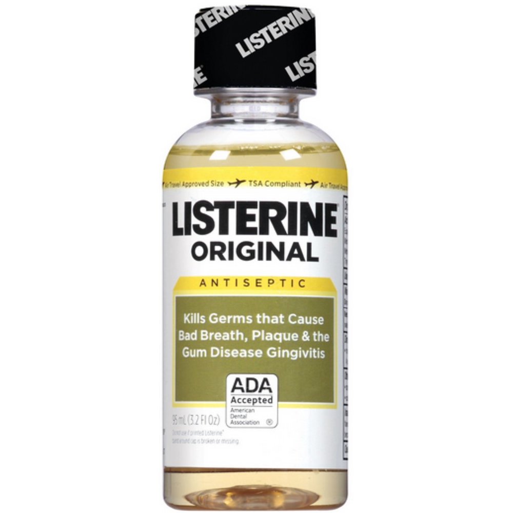 Listerine Antiseptic Mouthwash, Original 3.2 oz (Pack of 2)