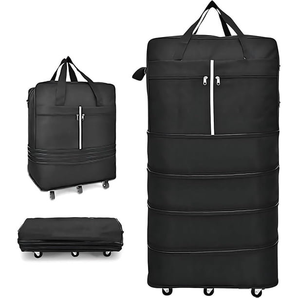 AdooAdii Bolsa de Equipaje de Transporte 160L, Bolsa de Lona con Ruedas 360º Gran Capacidad Bolsa de Maleta Extensible Plegable Oxford Resistente Ligera, Mochila Impermeable para Viajes Hogar Negocios