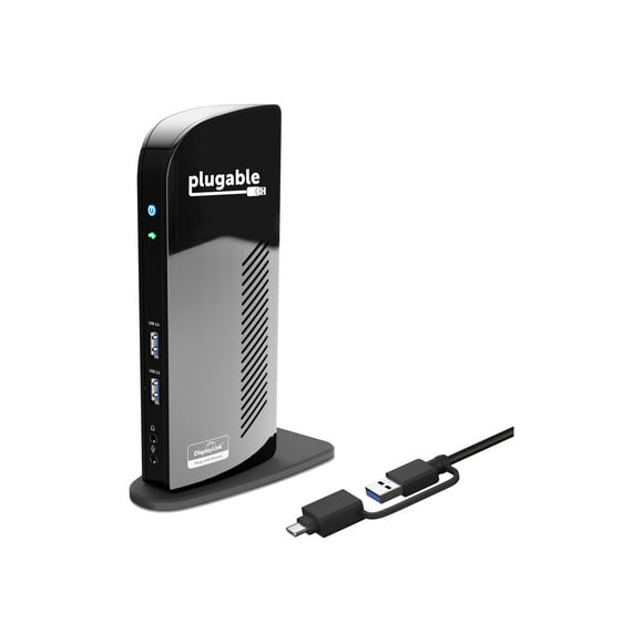 Plugable UD-3900C - Docking station - USB-C / USB 3.0 - 2 x HDMI - 1GbE - 20 Watt