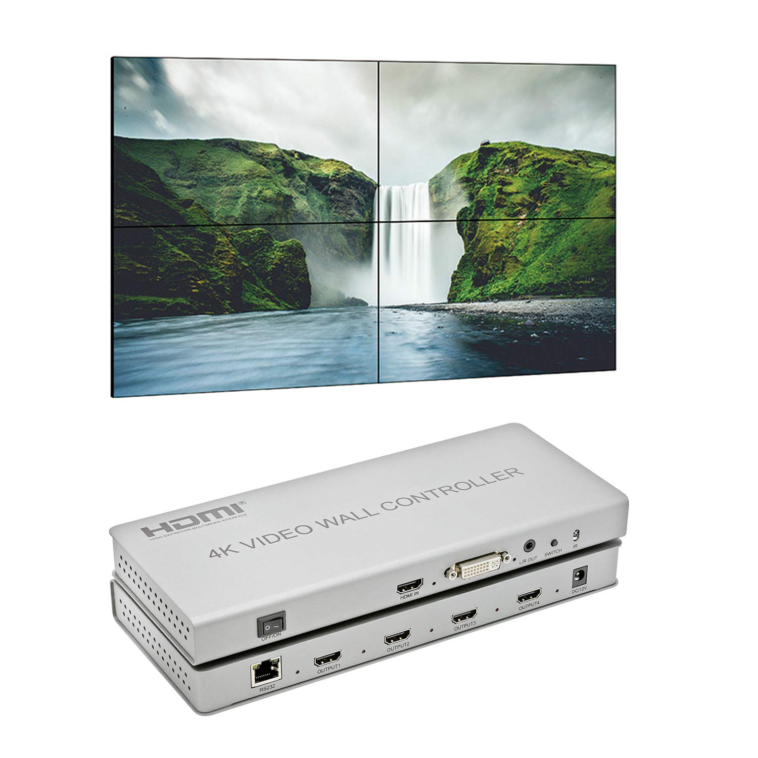 Expert Connect 2x2 Video Wall Controller 1080p, HDMI 1.4, HDCP1.4