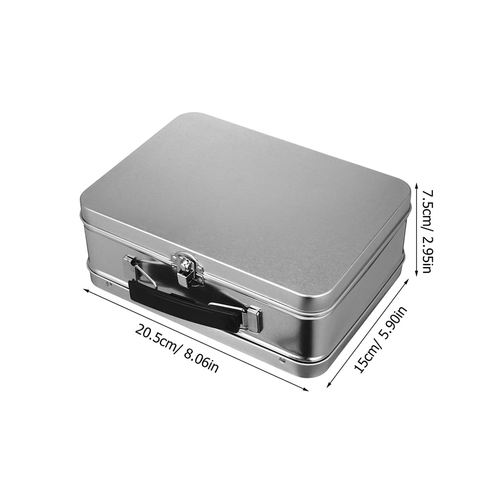 WHAMVOX  2 Pcs Keepsake Jewelry Tinplate Box Storage Travel