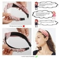 thumbnail image 4 of Paquete de 4 diademas anchas de terciopelo con nudo y turbante, diadema vintage con aros elásticos para el cabello con perlas de imitación, accesorios para el cabello de moda para mujeres y niñas,, 4 of 7