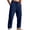 Navy, variant on Chiccall Mens Cargo Sweatpants with Pocket Elastic Waist Drawstring Casual Athletic Sweat Pants Loose Fit Open Bottom Lounge Fashion Workout Joggers