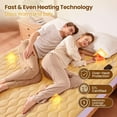 thumbnail image 3 of Queen Electric Mattress Pad, Dual Control Bed Warmer with 10 Heat Level, Auto Shut Off Timer, Zipper Heated Mattress Pad with Deep Pocket Up to 18", ETL Certified, Machine Wash 60" x 80", Brown, 3 of 6